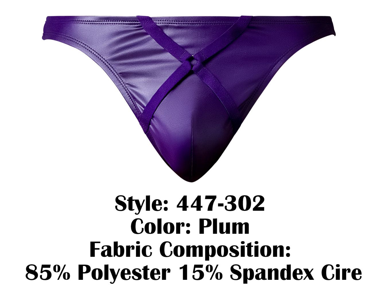 Male Power 447-302 Eggplant Crossover Thong