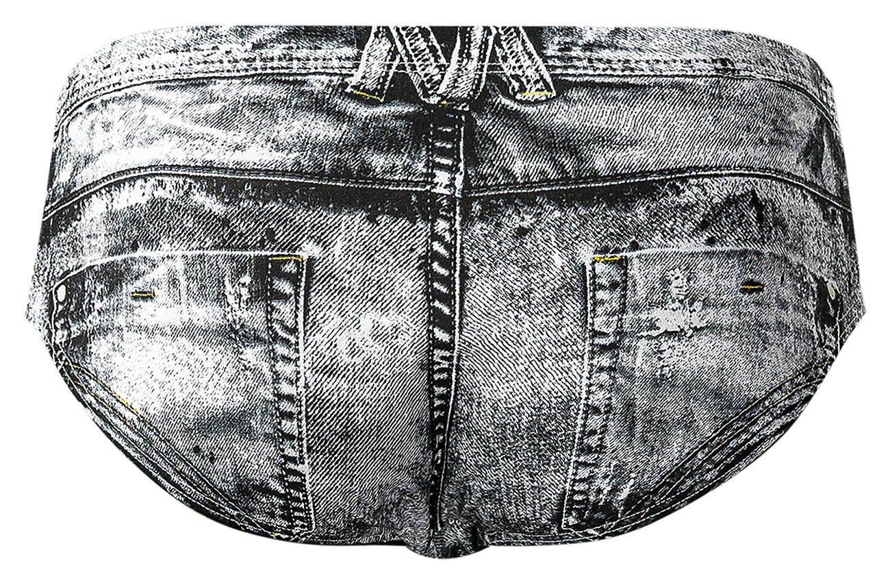 Male Power 486-286 Dirty Denim Bikini Denim Print