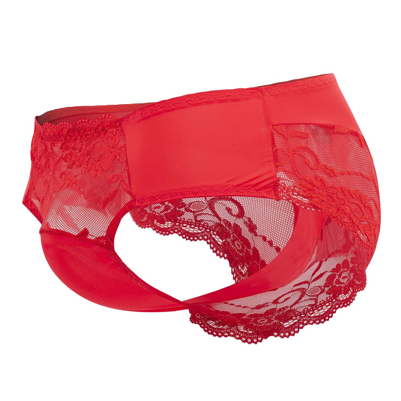JCSTK - Male Power 492-280 Sassy Lace Bikini Solid Pouch Red