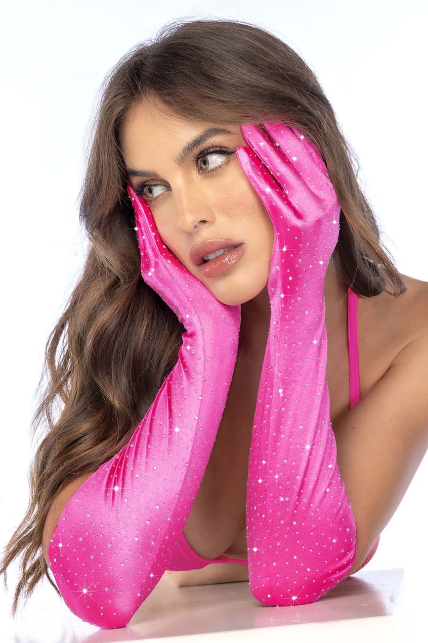 Mapale 135 Satin Rhinestone Opera Gloves