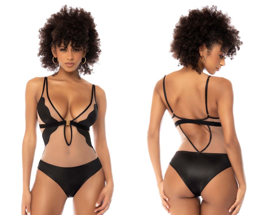 Mapale 8846X Curvy Size Nellie Bodysuit Plus Color Nude-Black