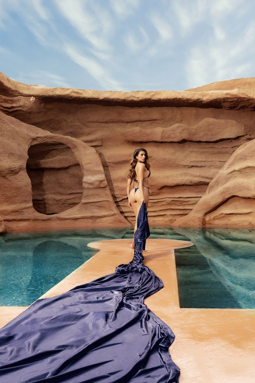 Mapale 67158 Turn Up the Heat Sparky Navy Two Piece Swimsuit