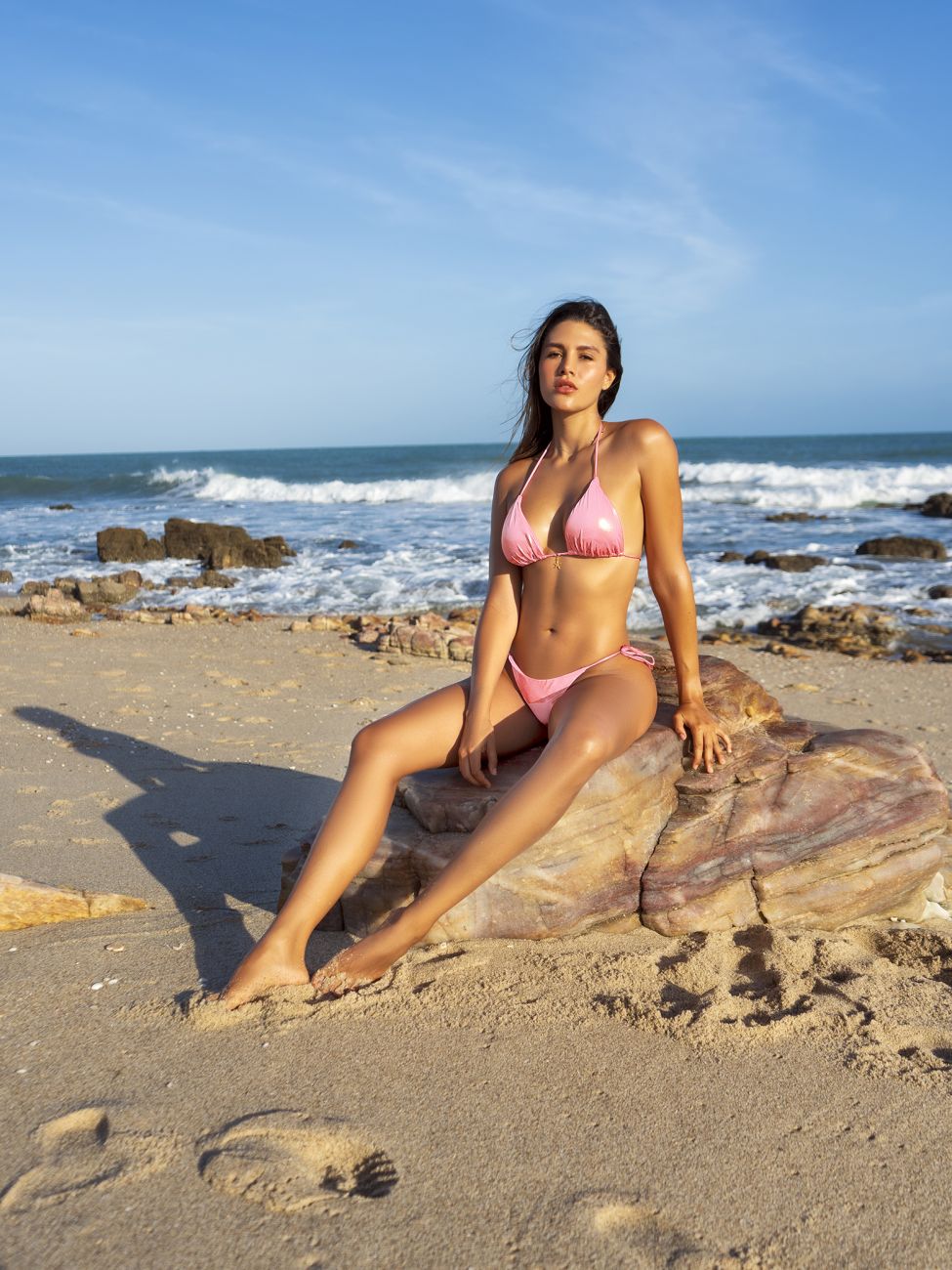 Mapale 67183 Womens Metallic Liquid Two Piece Swimsuit