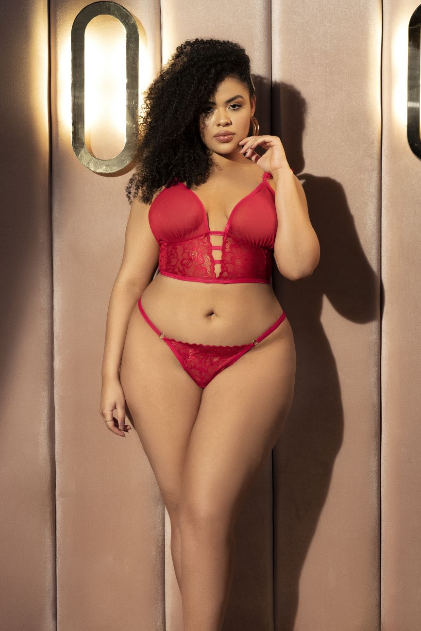 Mapale 7386X Two in One Babydoll and Two Piece Set