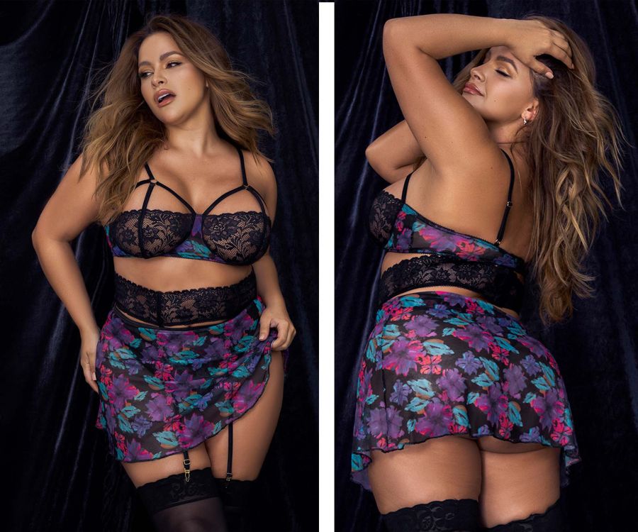 Mapale 7496X Babydoll Three Piece Set