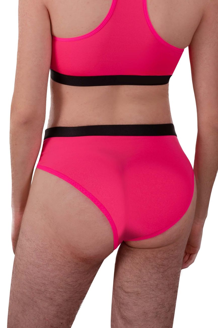 PLURAL PL004 Non-binary Underwear High Waisted Briefs Pink