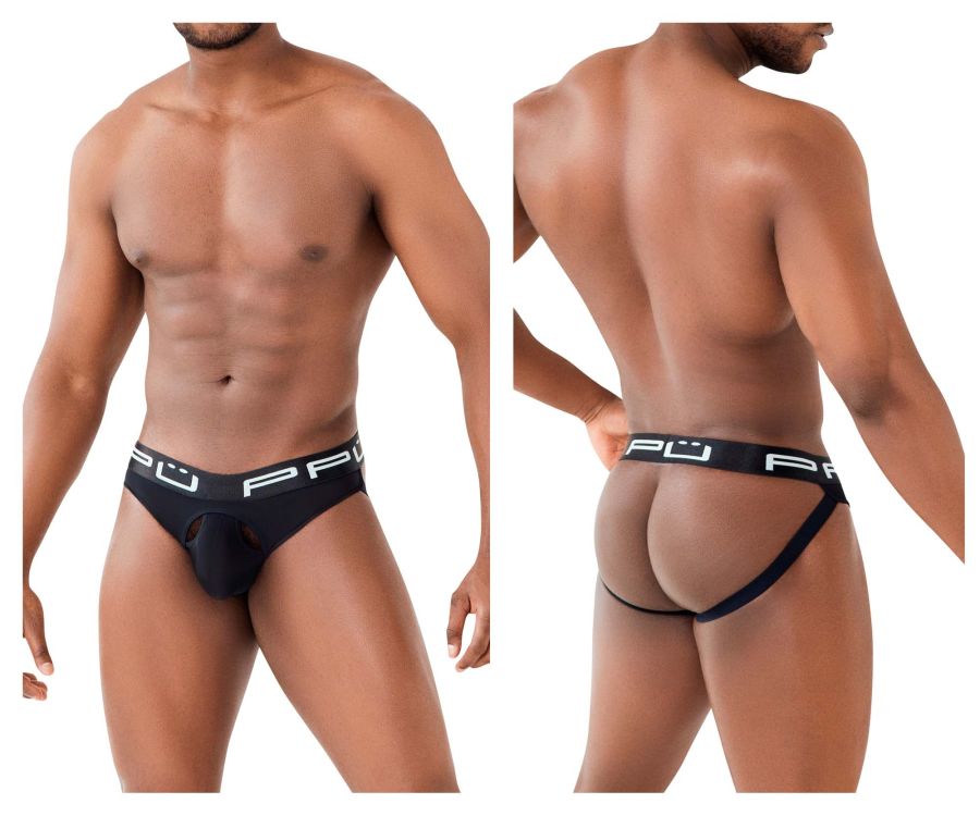 PPU 2307 Ball Lifter Jockstrap Black