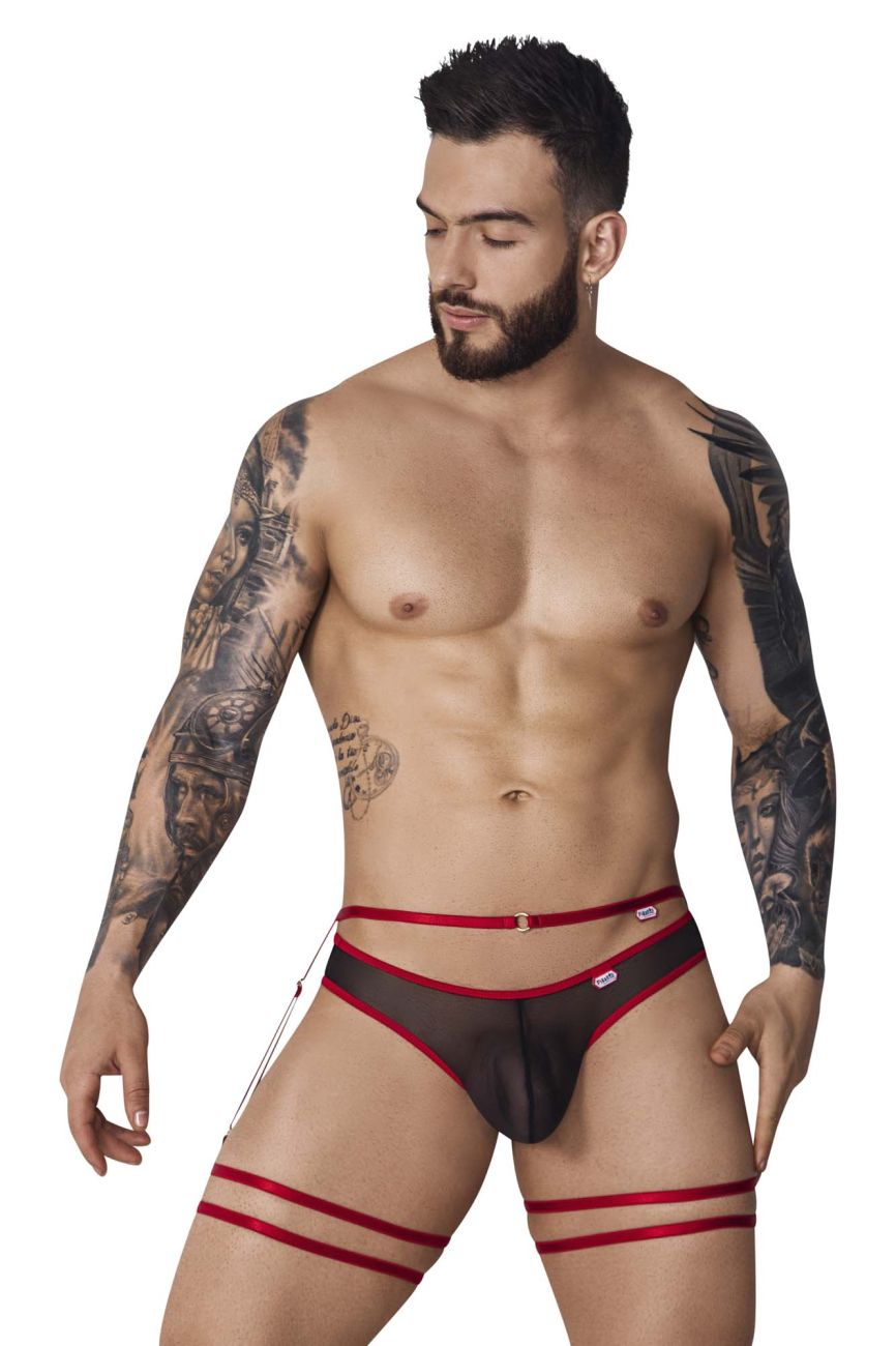 Pikante 1082 Lujueria Garter Thongs Red