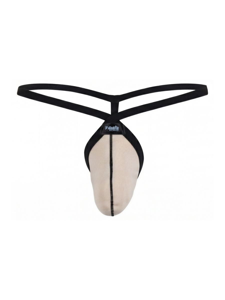 Pikante PIK 26085 Mens Daring Teardop Design G-String Beige