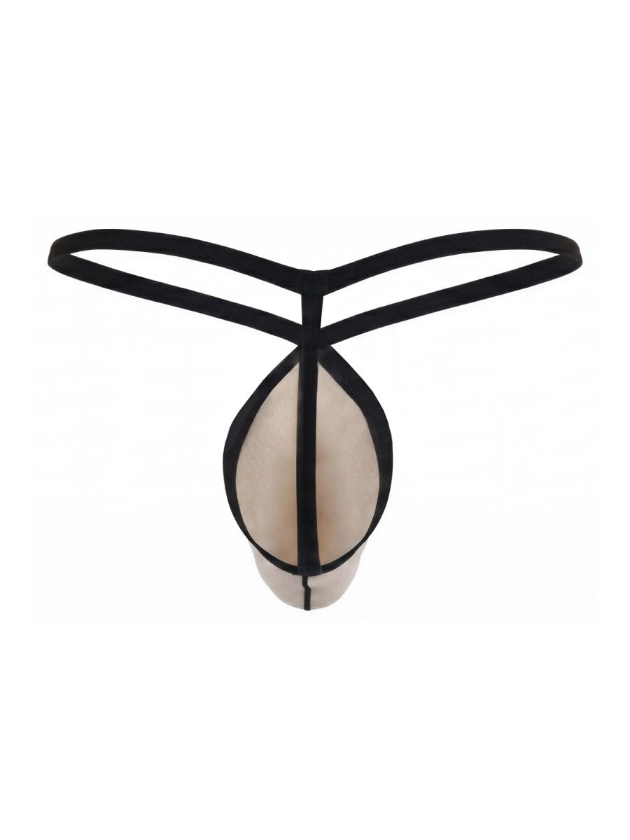 Pikante PIK 26085 Mens Daring Teardop Design G-String Beige