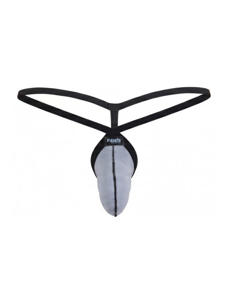 Pikante PIK 26086 Mens Daring Teardop Design G-String Gray