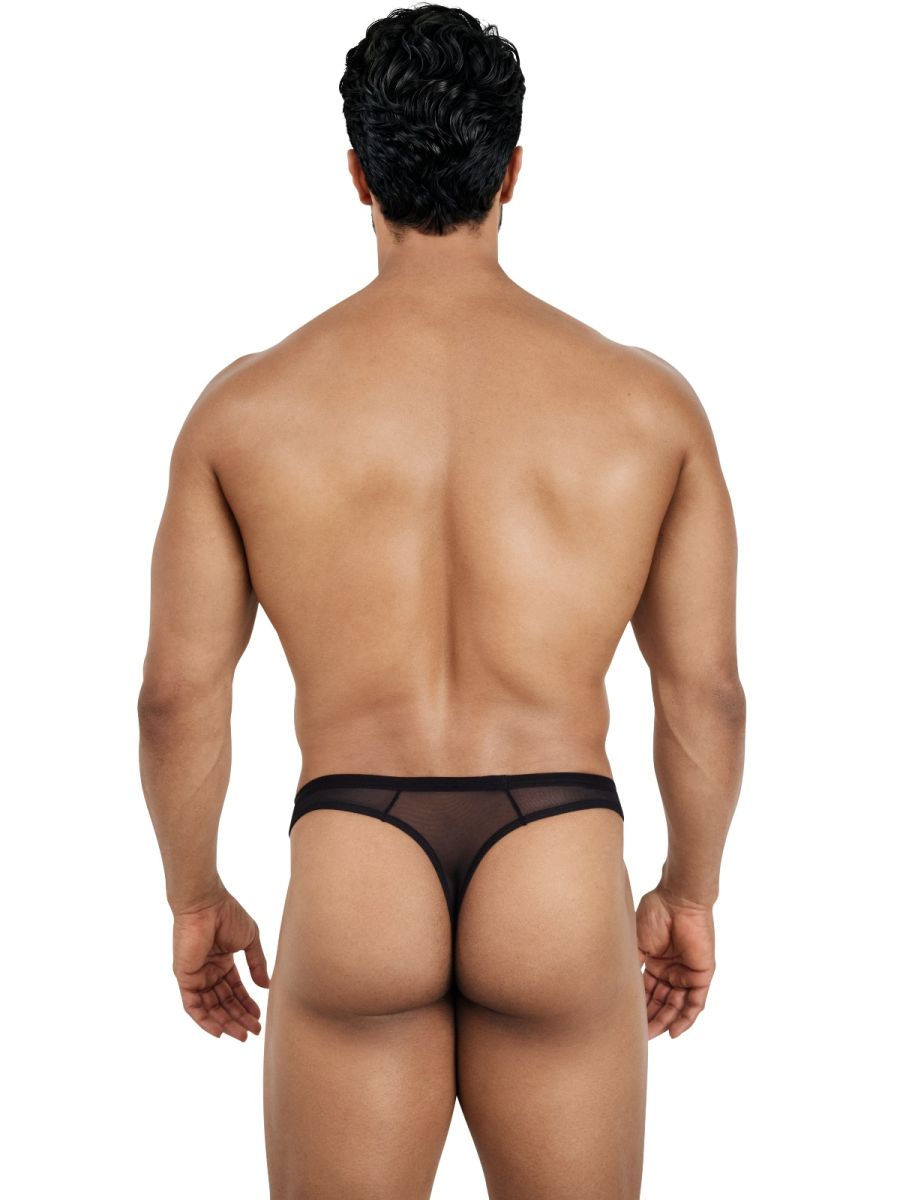 Pikante PIK 26098 Sobek Mens Modern and Sleek Sheer Thongs Black
