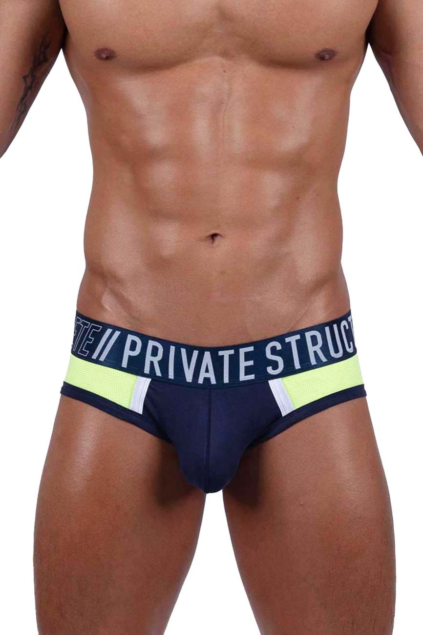 Private Structure BAUT4388 Athlete Mini Briefs Navy Ranger