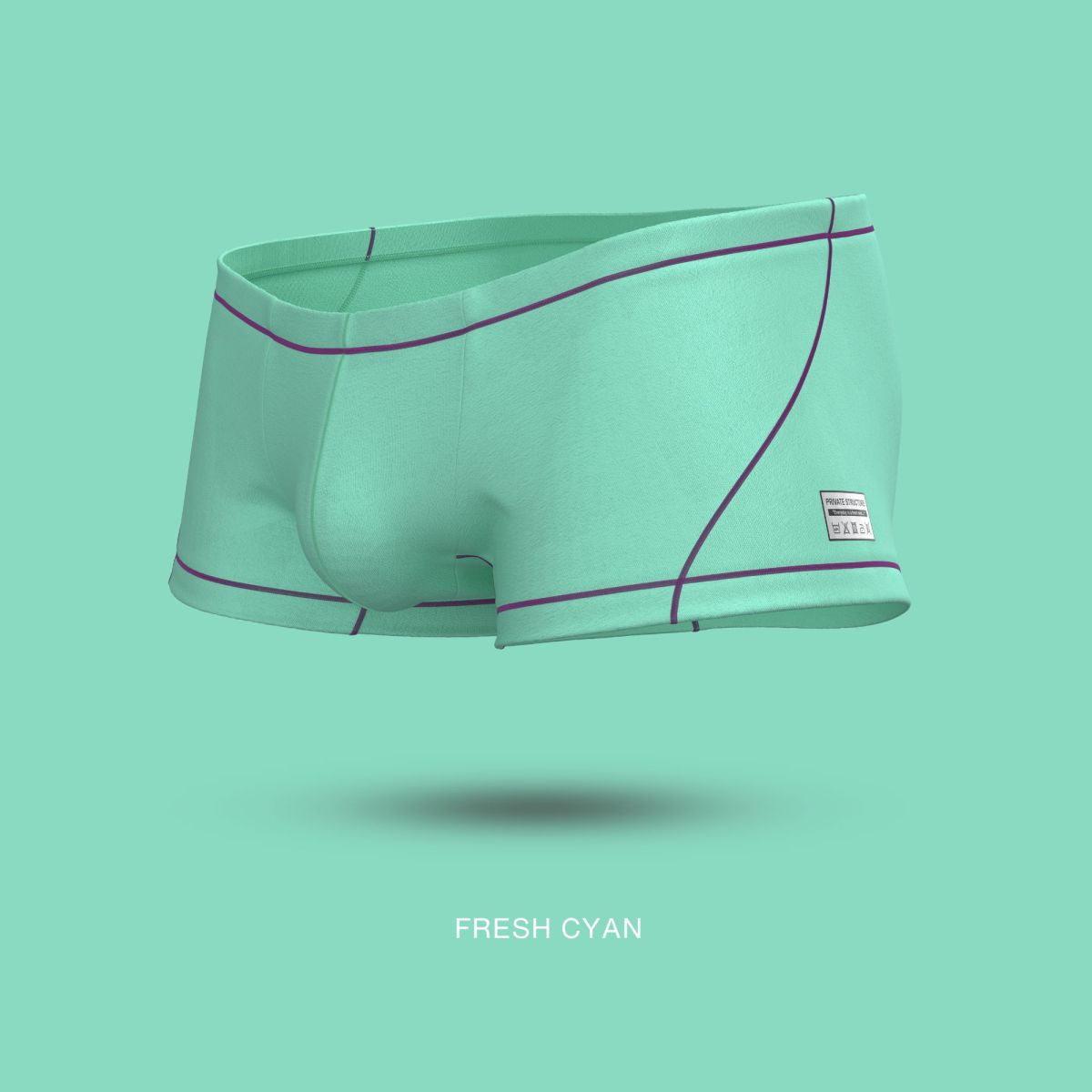 Private Structure EPUS4570 Prime Elysian Hipster Trunks Cyan