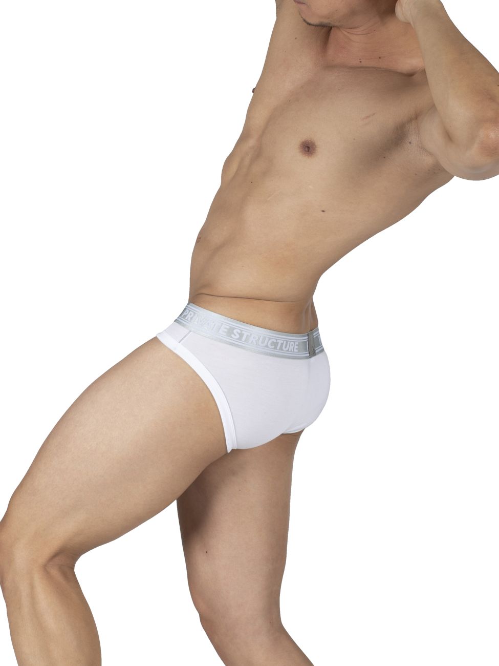 Private Structure PBUT4378 Bamboo Mid Waist Mini Briefs Bright White