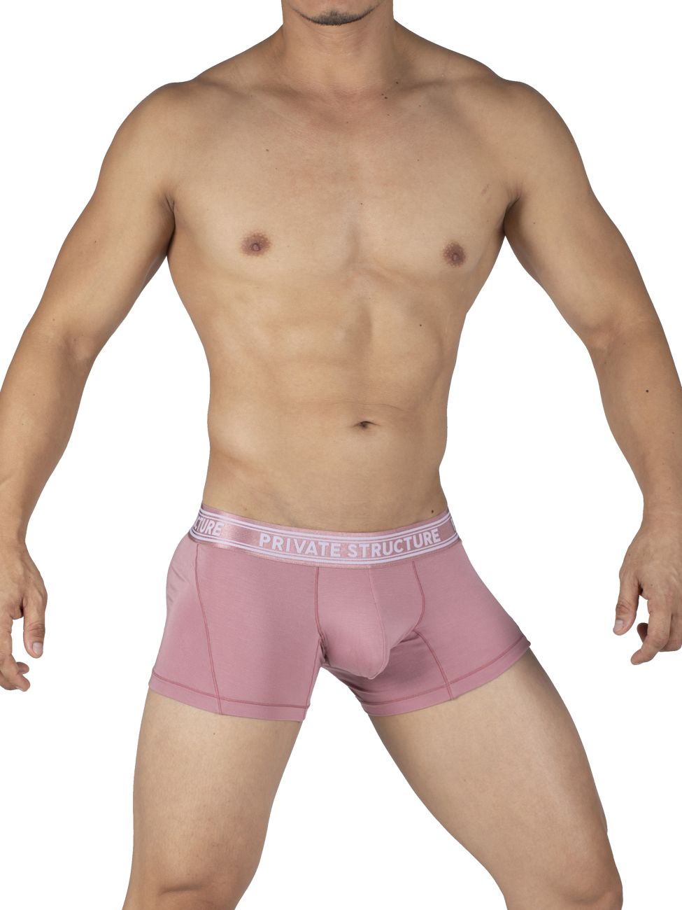 Private Structure PBUT4379 Bamboo Mid Waist Trunks Smoke Red