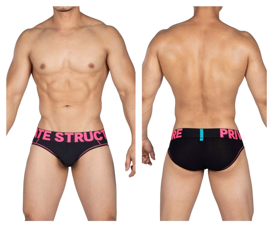 Private Structure PMUX4181 Modality Mini Briefs Black Magenta