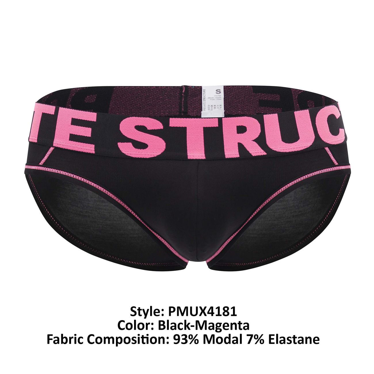 Private Structure PMUX4181 Modality Mini Briefs Black Magenta