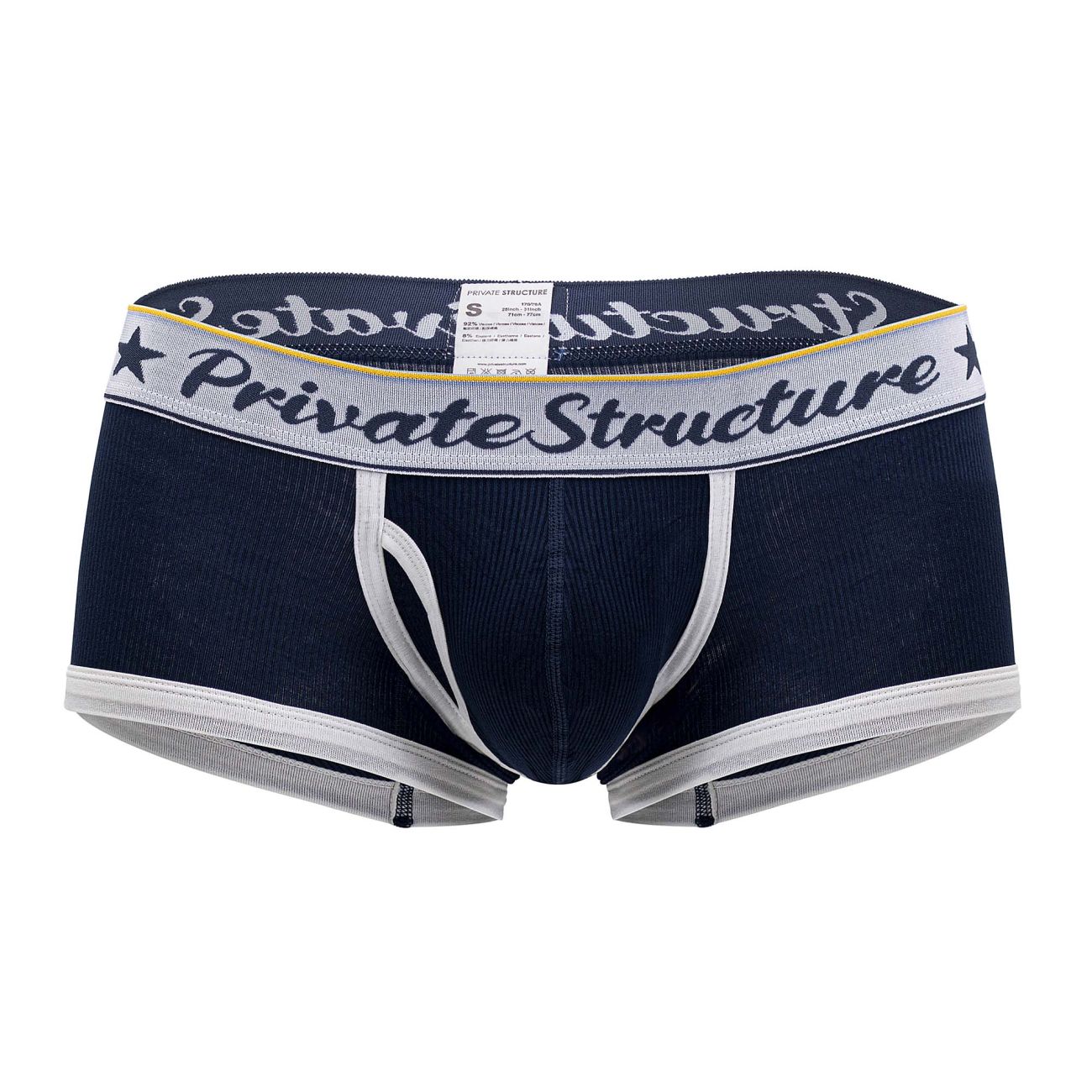 Private Structure SCUS4530 Classic Mid Waist Trunks Navy