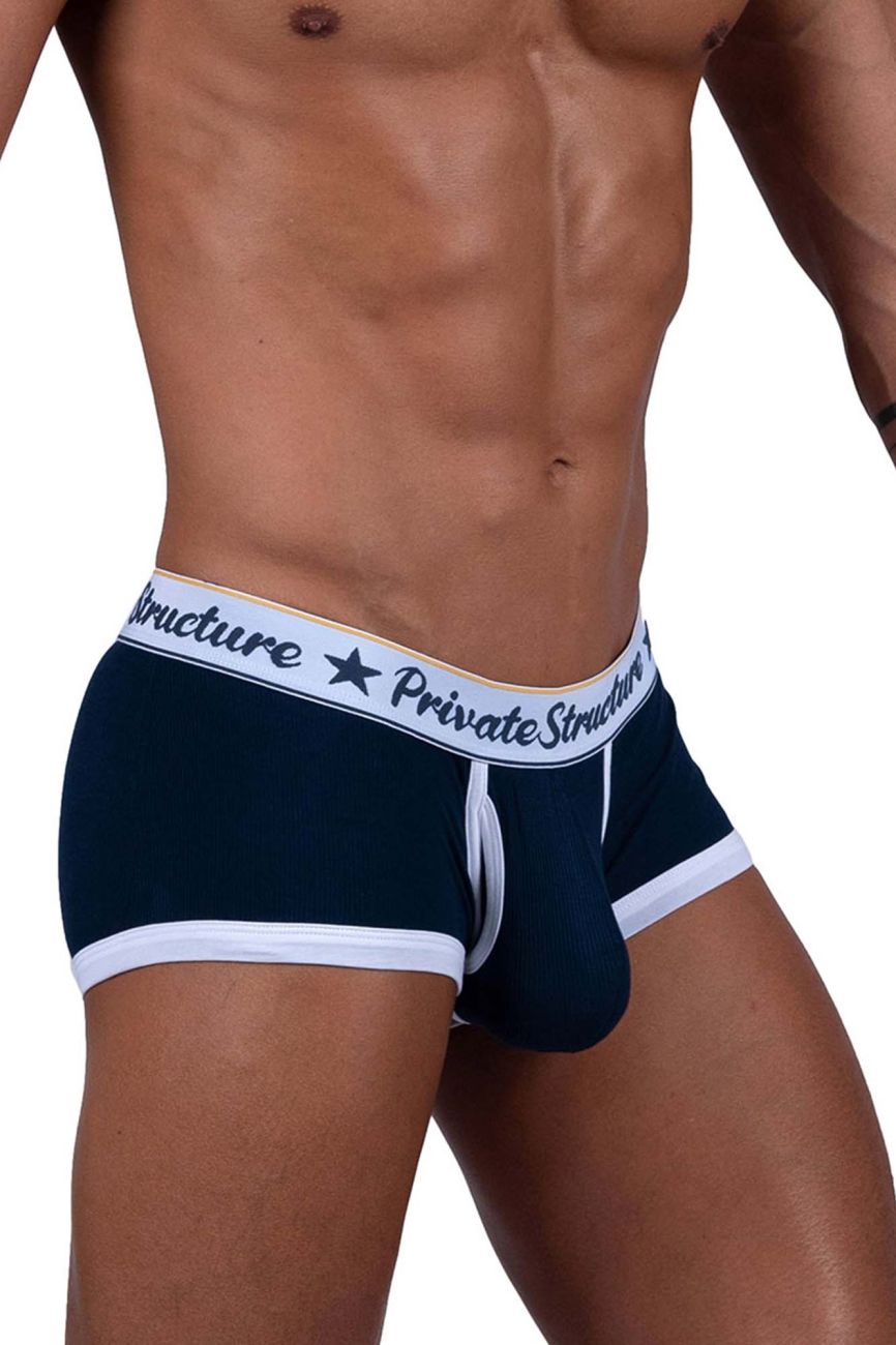 Private Structure SCUS4530 Classic Mid Waist Trunks Navy