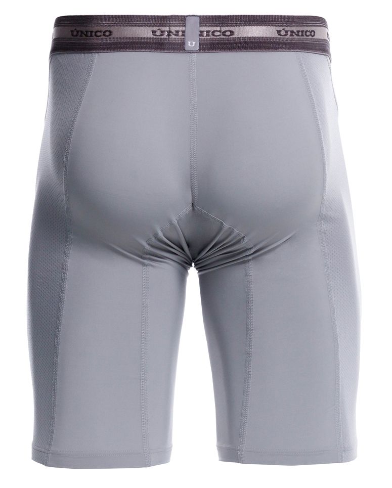 Unico 25040100323 Albaricoque Mens Long Leg Boxer Briefs Gray