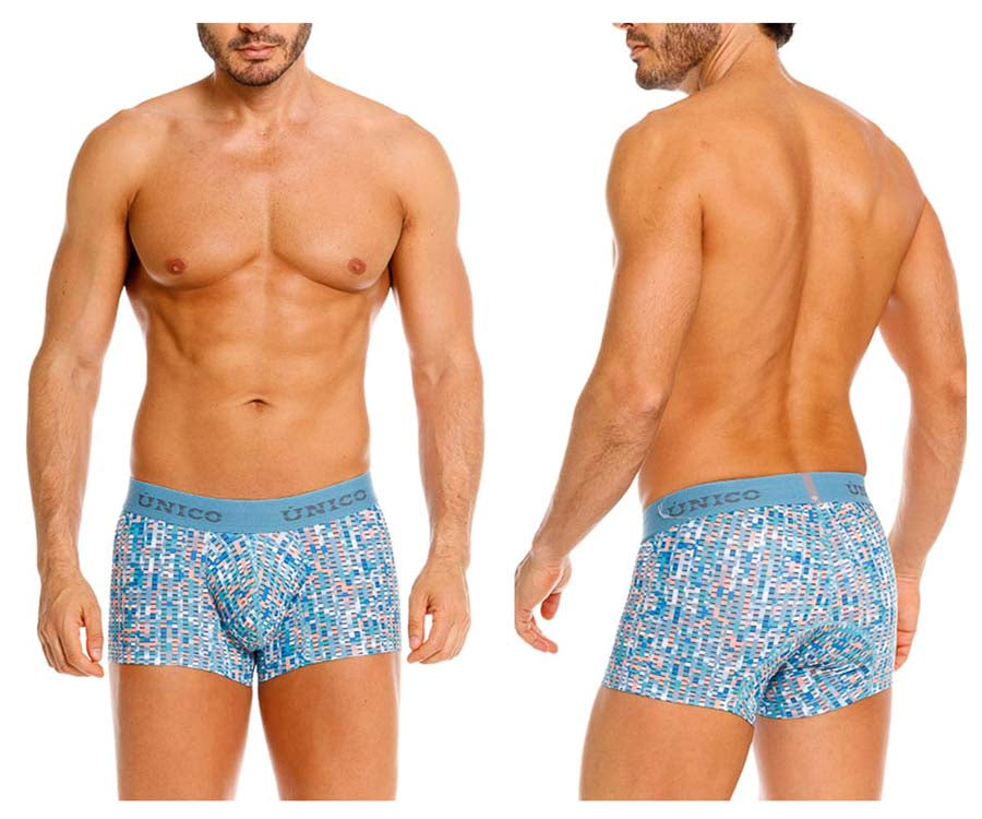 Unico 26020100112 Lignina Mens Everyday Underwear Trunks Blue Plus Sizes