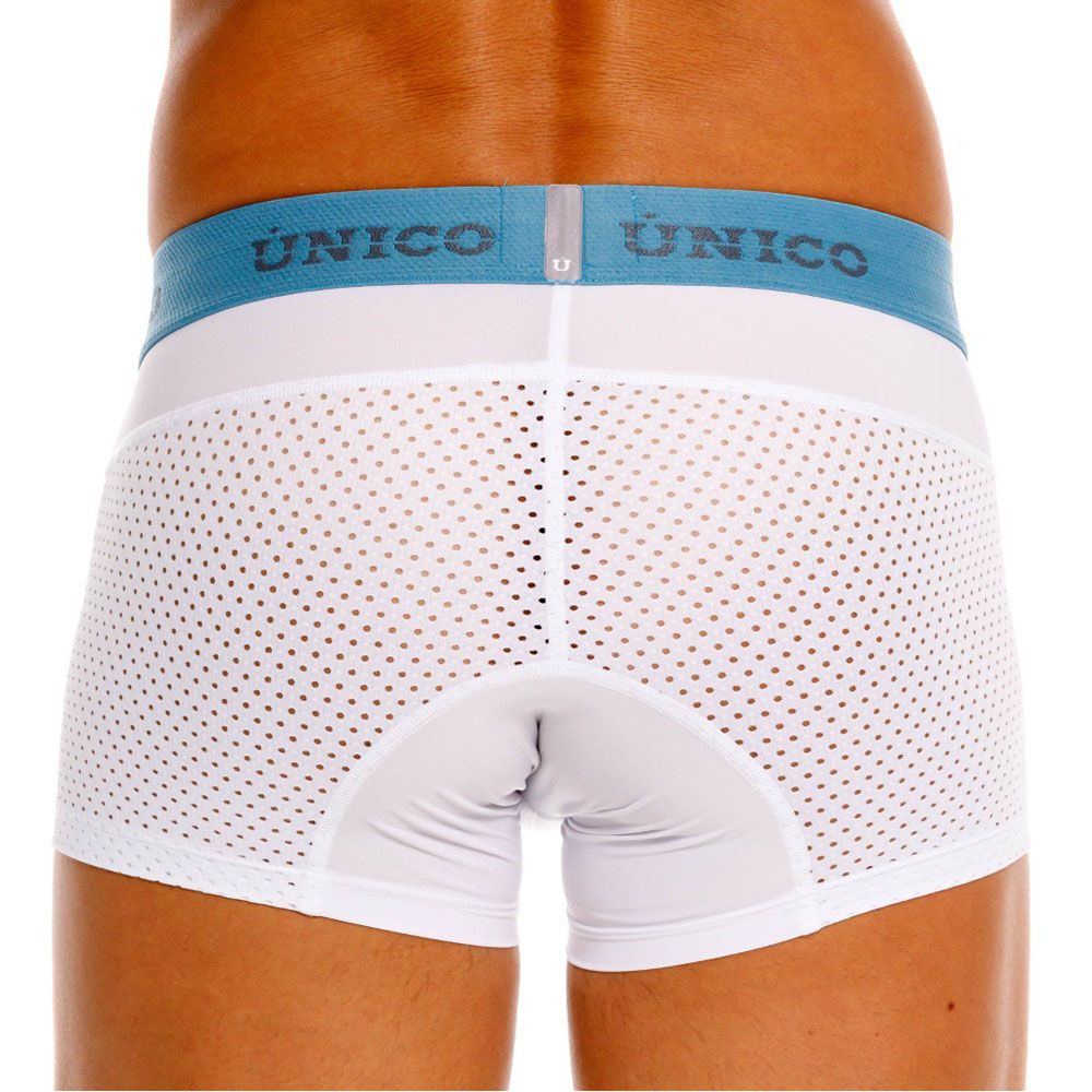 Unico 26020100122 Mens Stay Cool & Fresh Sedoso Trunks White Plus Sizes