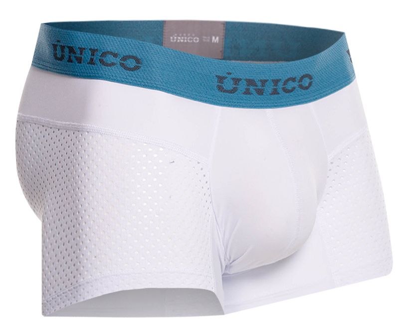 Unico 26020100122 Mens Stay Cool & Fresh Sedoso Trunks White Plus Sizes