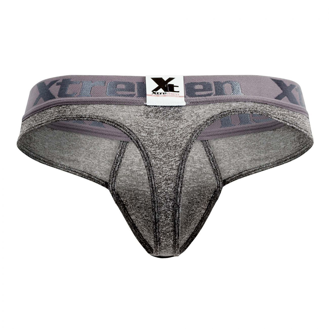 SALE - Xtremen 91031-3 3PK Piping Thongs Jasper Gray