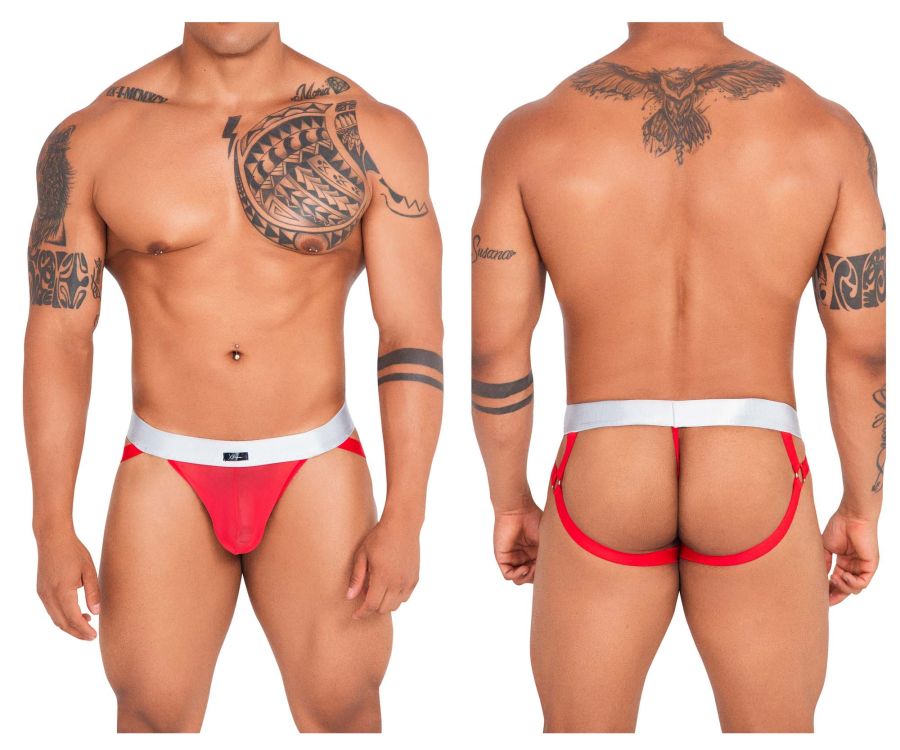 Xtremen 91134 Stylish Mesh Jockstrap Red