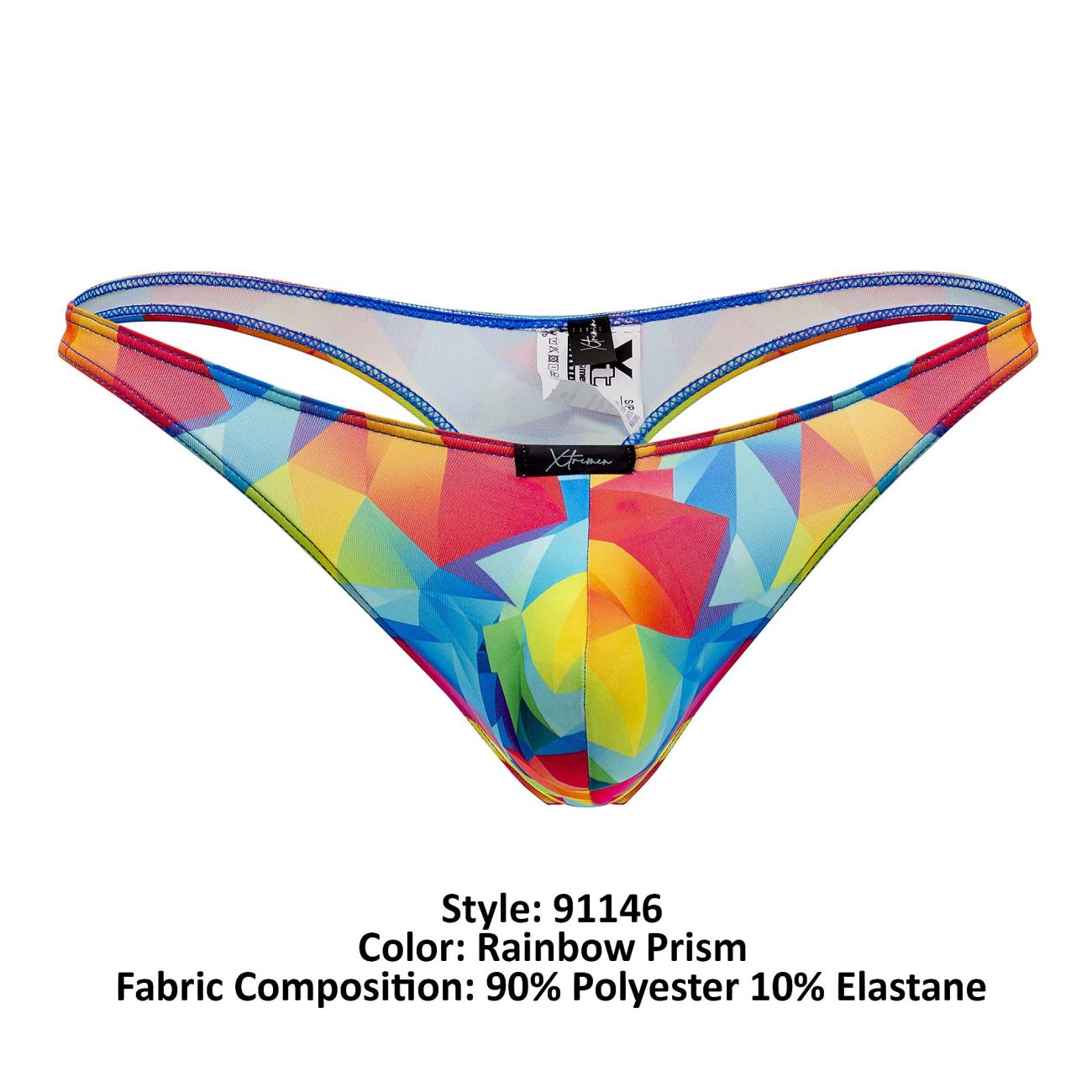 Xtremen 91146 Printed Microfiber Thongs Rainbow Prism