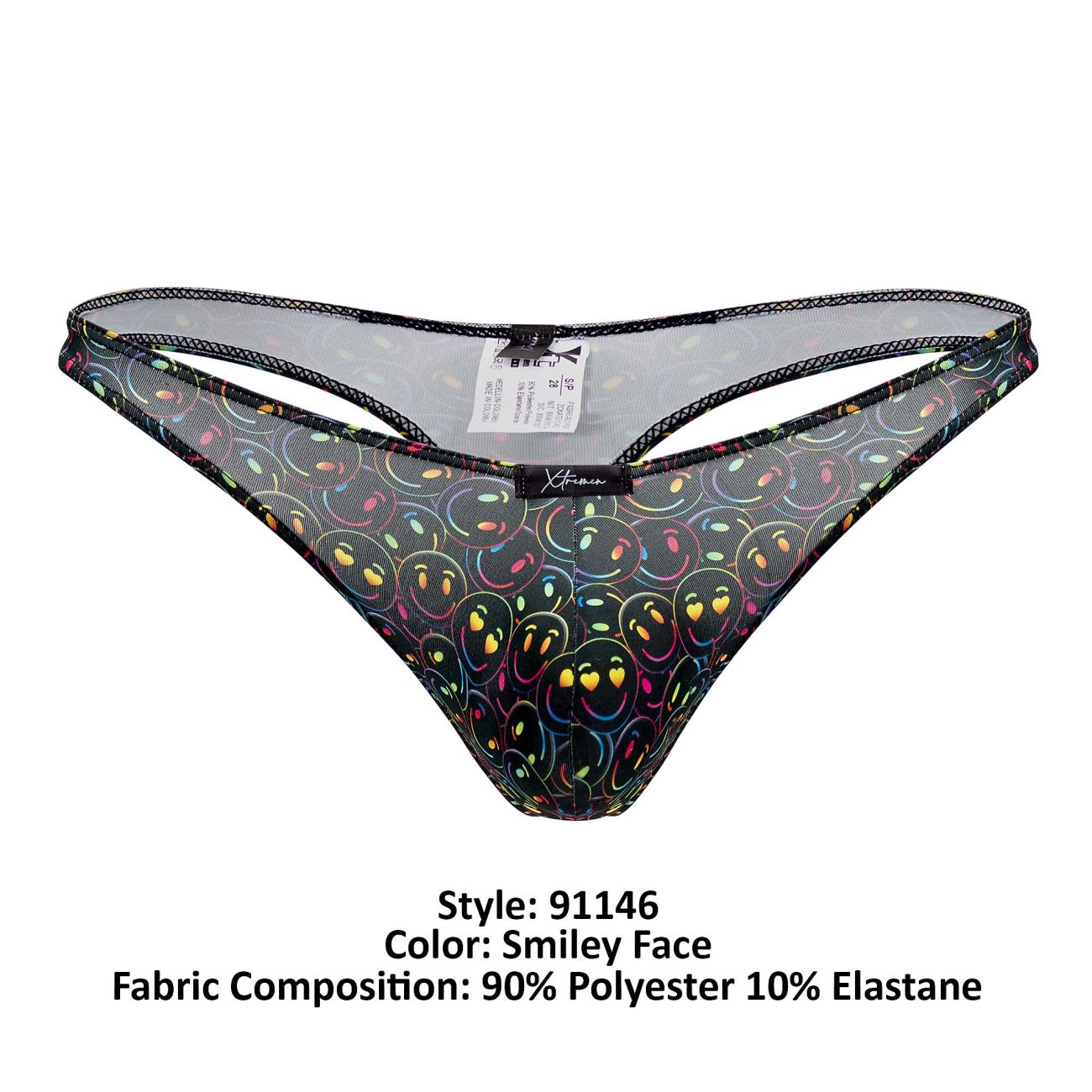 Xtremen 91146 Printed Microfiber Thongs Rainbow Prism