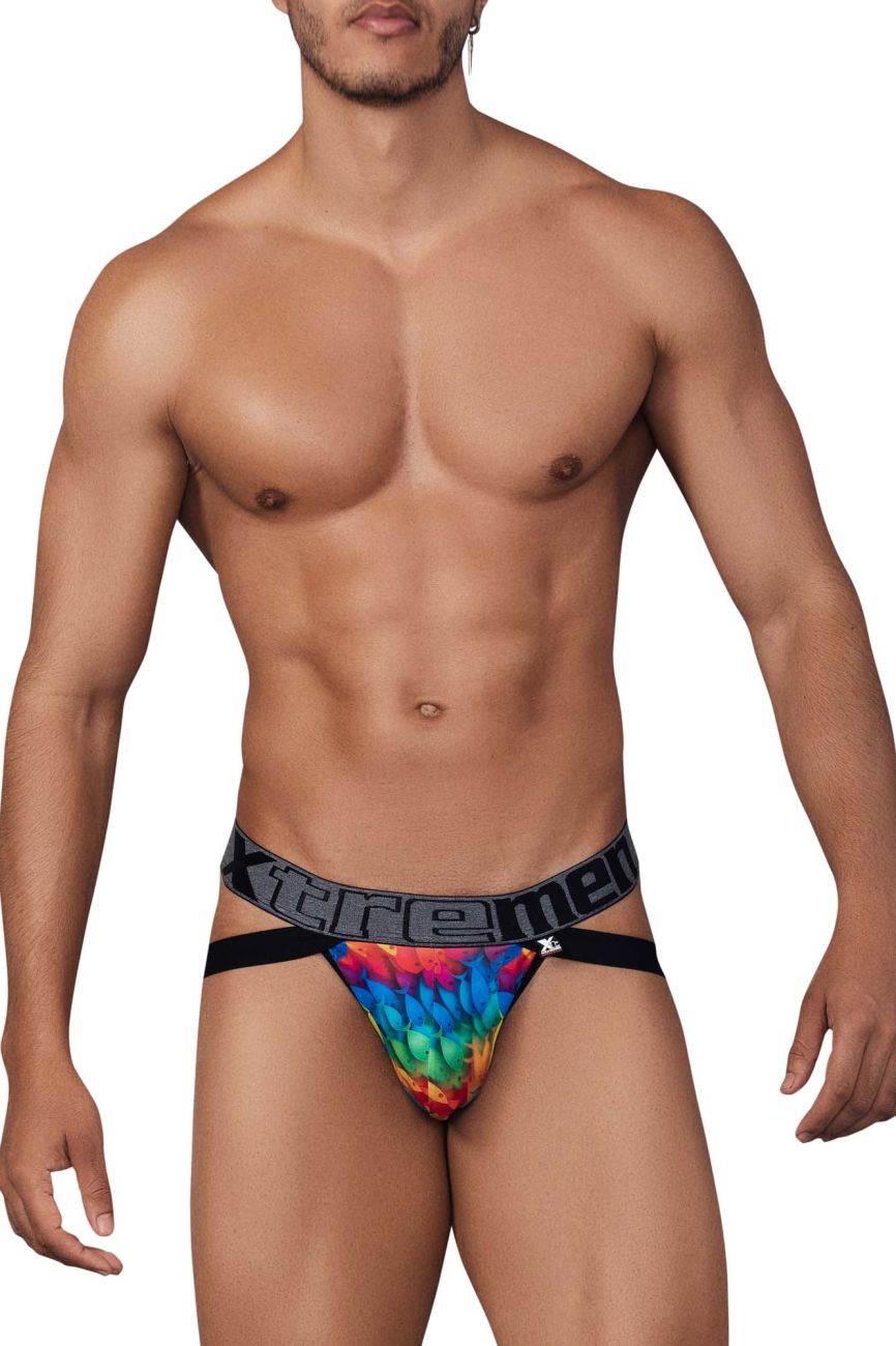 Xtremen 91148 Printed Microfiber Jockstrap Rainbow Fish