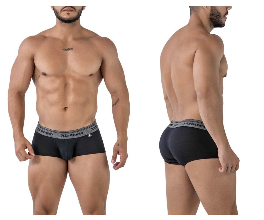 Xtremen 91205B Cotton Blend Trunks Black