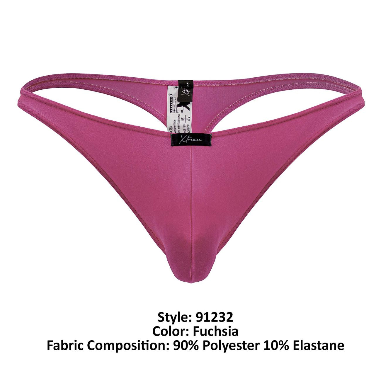 Xtremen 91232 Mens Microfiber Contoured Thongs Fuchsia