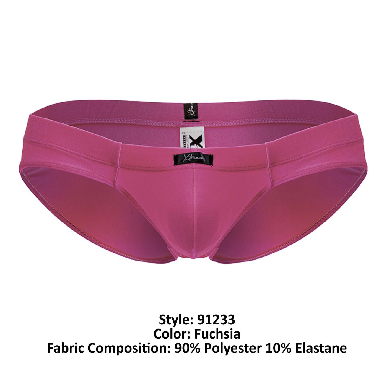 Xtremen 91233 Mens Microfiber Contoured Briefs Fuchsia