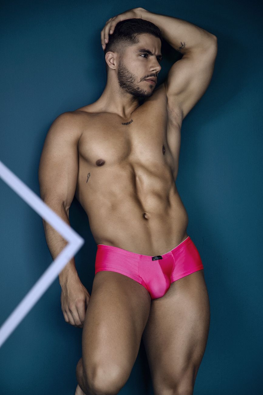 Xtremen 91234 Mens Microfiber Contoured Fit Trunks Fuchsia
