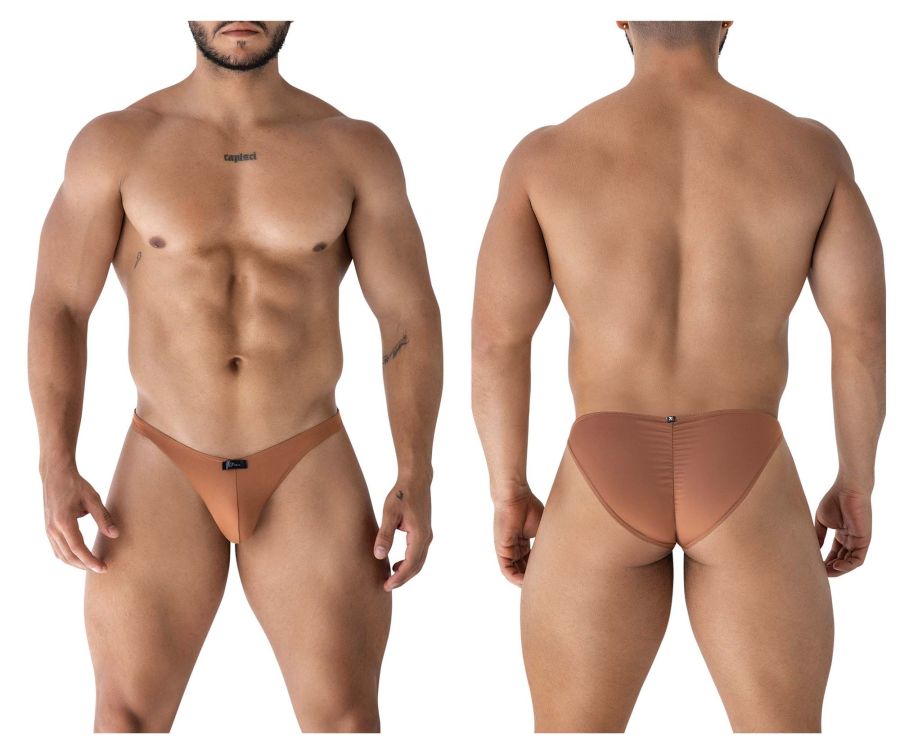 Xtremen 91239 Mens Microfiber Ultra Flattering Bikini Brief Brown