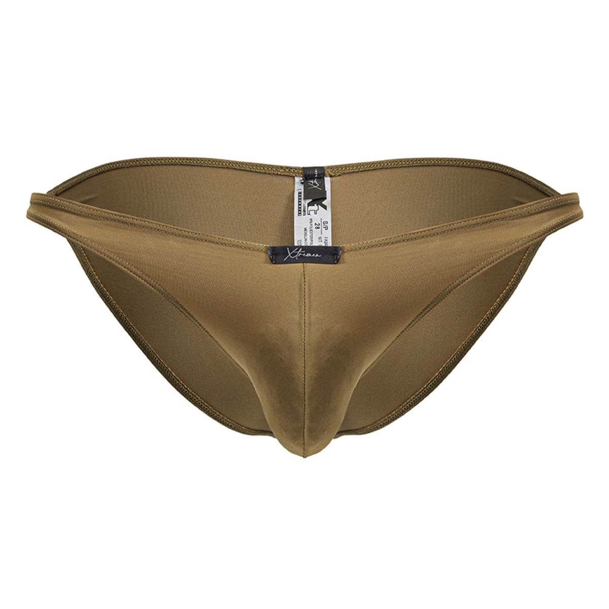 Xtremen 91239 Mens Microfiber Ultra Flattering Bikini Brief Brown