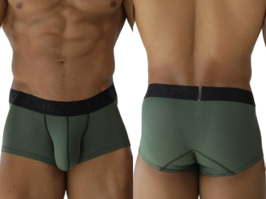 Xtremen 91252 XTREMEN Mens Signature Breathable Modern Trunks Military Green