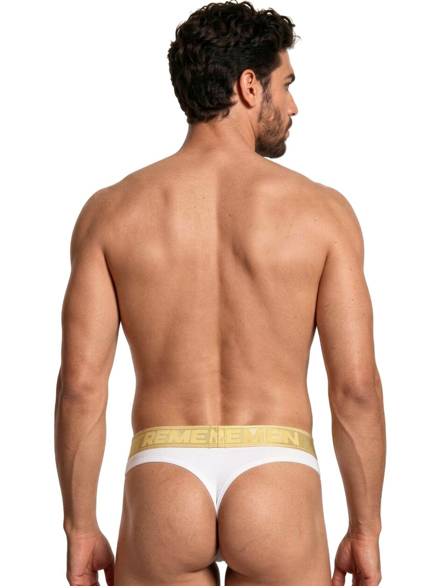 Xtremen 91253 Mens Daily Comfort Microfiber Thongs White