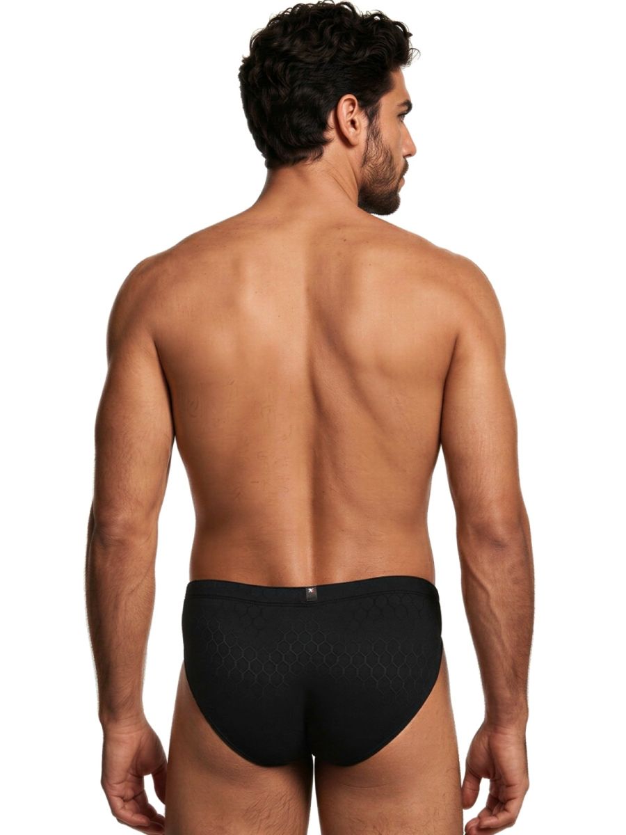 Xtremen 91258 Mens Soft & Comfortable Microfiber Briefs Black