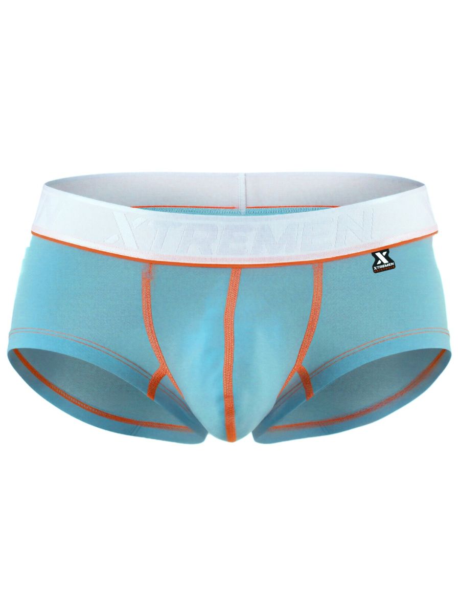 Xtremen 91259 Mens Microfiber Ultra Sleek Trunks Light Blue