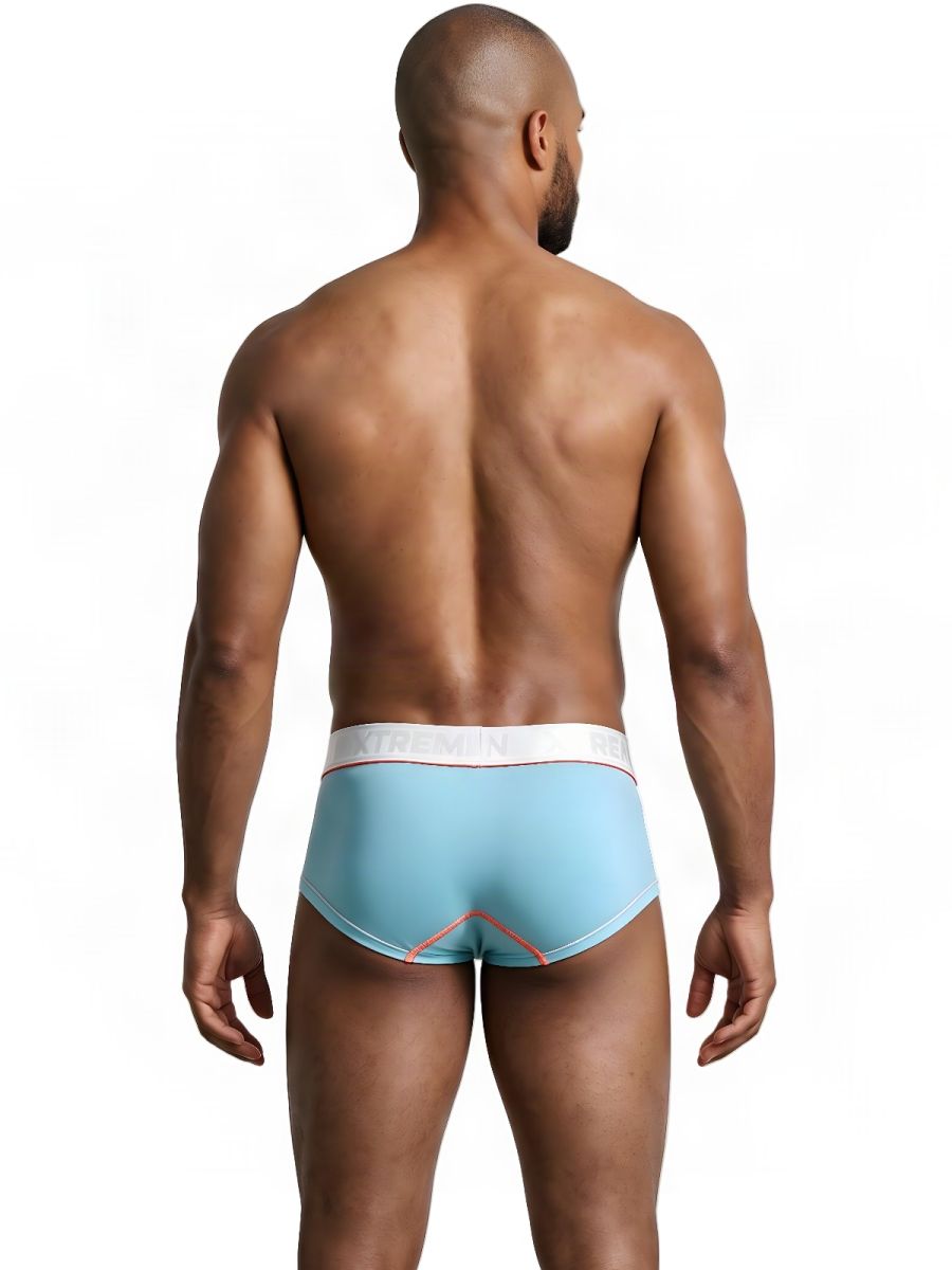Xtremen 91259 Mens Microfiber Ultra Sleek Trunks Light Blue