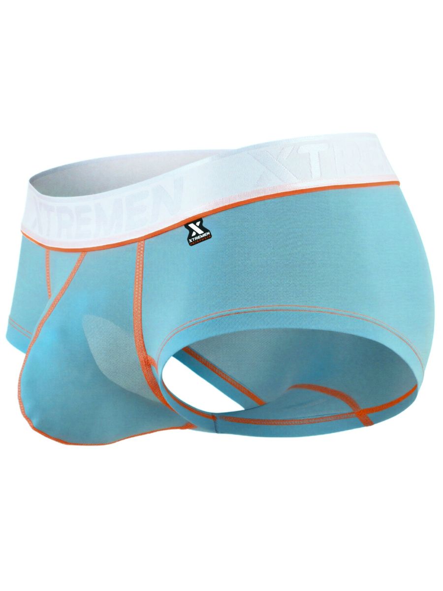 Xtremen 91259 Mens Microfiber Ultra Sleek Trunks Light Blue