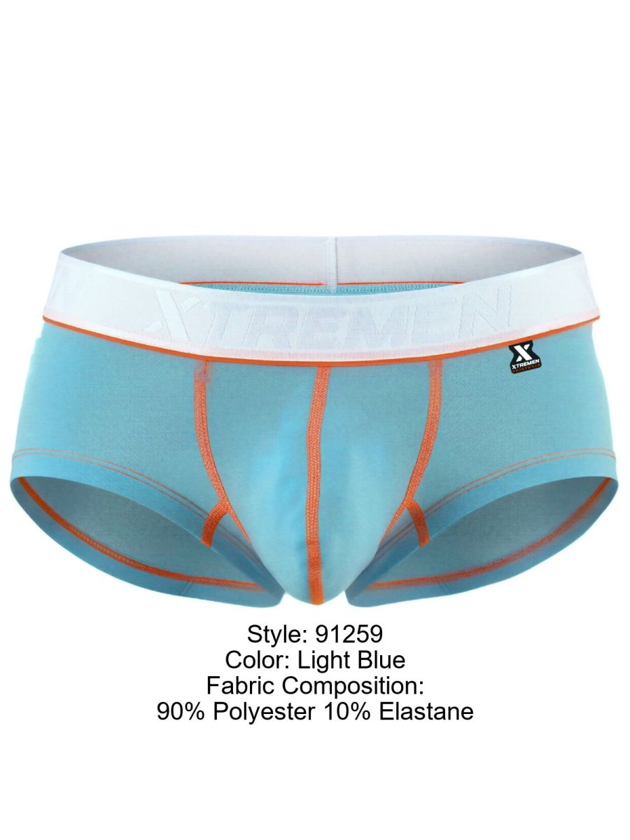 Xtremen 91259 Mens Microfiber Ultra Sleek Trunks Light Blue