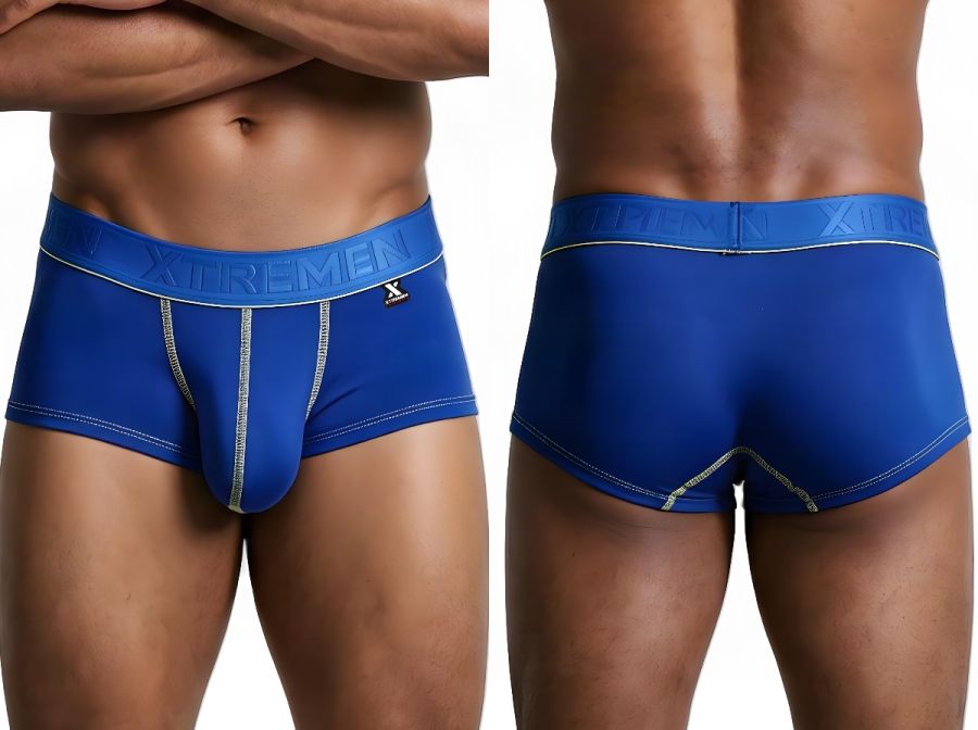 Xtremen 91259 Mens Microfiber Ultra Sleek Trunks Royal Blue