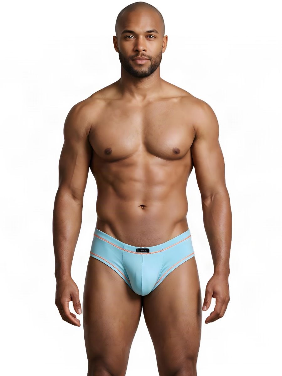 Xtremen 91260 Mens Microfiber Ultra Sleek Briefs Light Blue