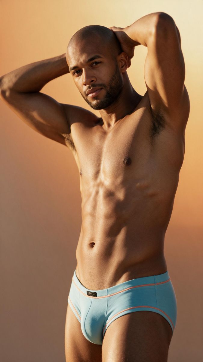 Xtremen 91260 Mens Microfiber Ultra Sleek Briefs Light Blue