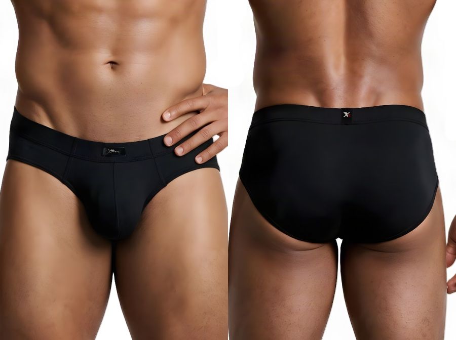 Xtremen 91261 Mens Microfiber Ultra Sleek Briefs Black
